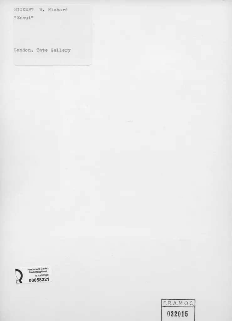 Anonimo , Sickert, Walter Richard , retro