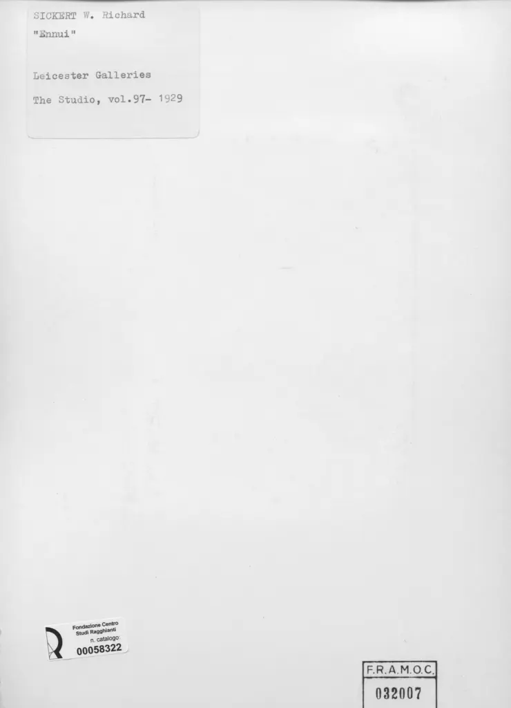 Anonimo , Sickert, Walter Richard , retro