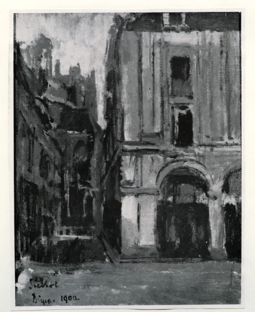 Anonimo , Sickert, Walter Richard - sec. XX - The Quai Duquesne and the Rue Notre Dame, Dieppe , fronte