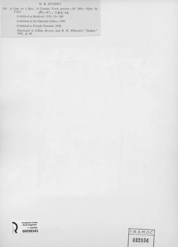 Anonimo , Sickert, Walter Richard , retro