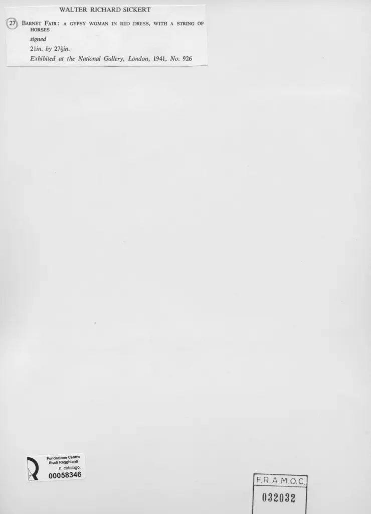 Anonimo , Sickert, Walter Richard , retro