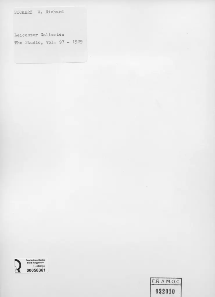Anonimo , Sickert, Walter Richard , retro