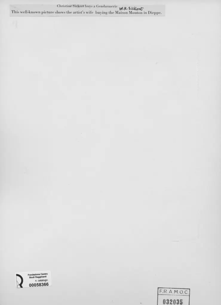 Anonimo , Sickert, Walter Richard - sec. XIX/ XX - , retro