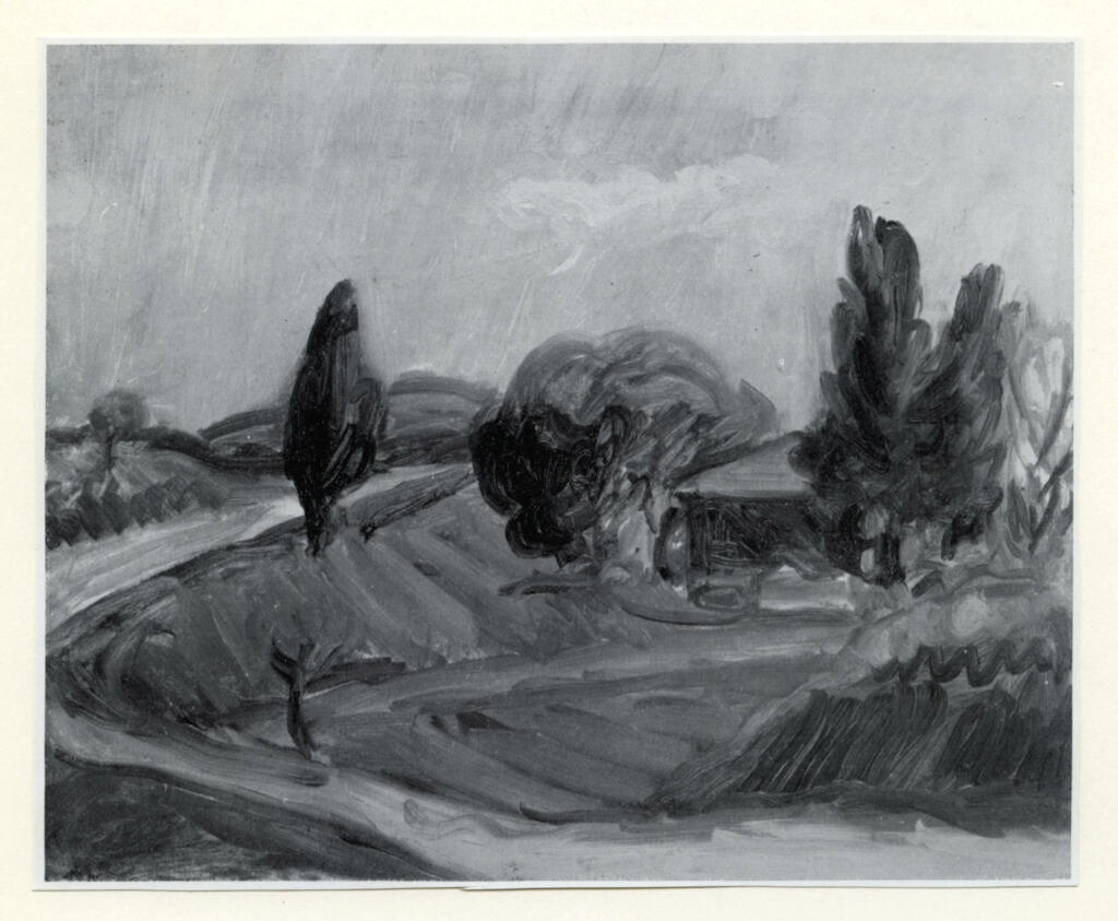 Anonimo , Smith, Matthew - sec. XX - Landscape near Aix-en-Provence , fronte