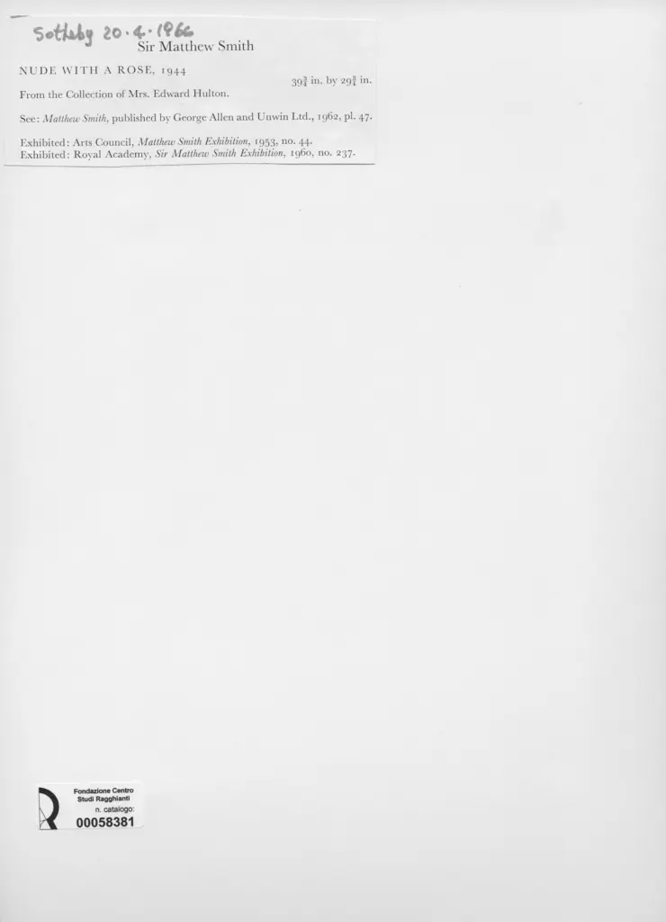 Anonimo , Smith, Matthew - sec. XX , retro