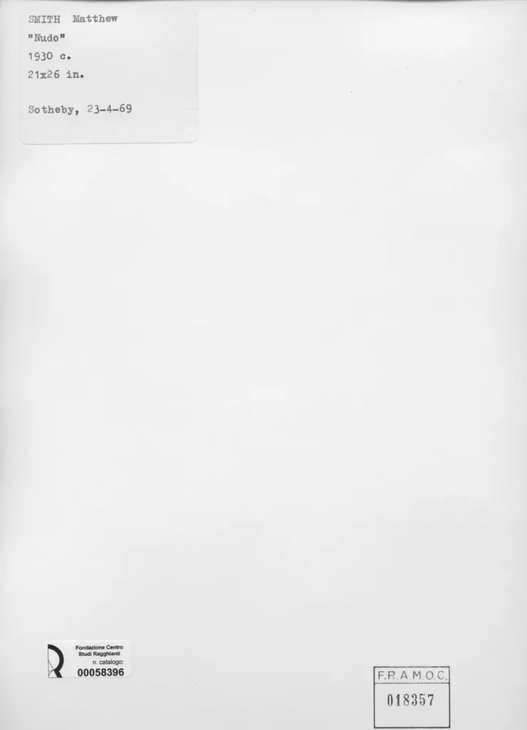 Anonimo , Smith, Matthew - sec. XX - Nudo , retro