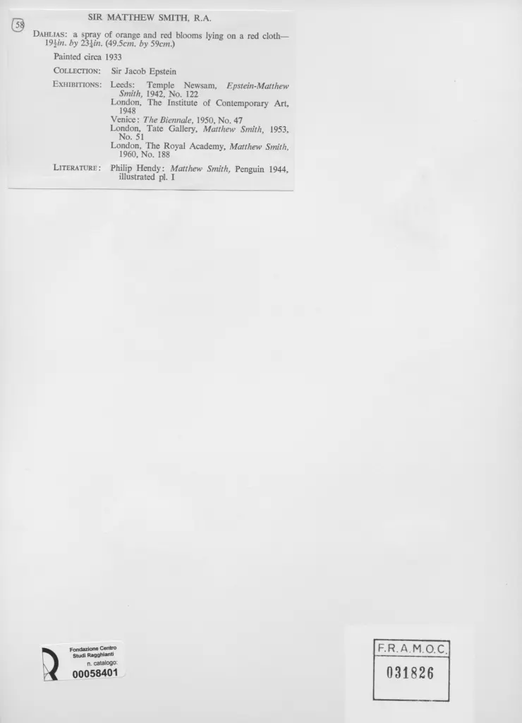 Anonimo , Smith, Matthew - sec. XX , retro