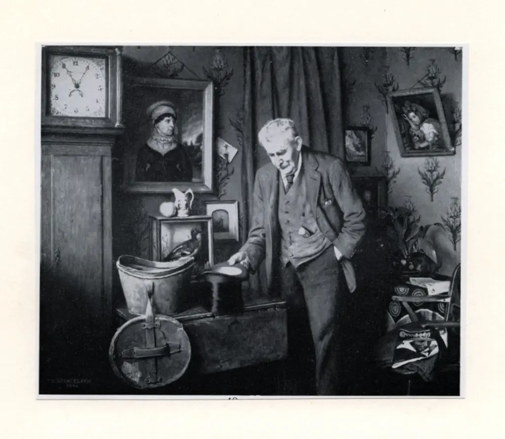 Spencelayh, Charles , His old Wedding Hat -