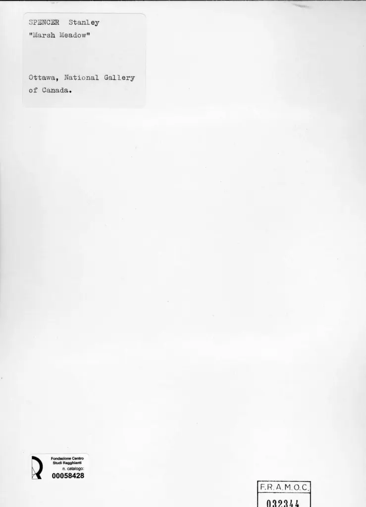 Anonimo , Spencer, Stanley - sec. XX - Marsh Meadow , retro