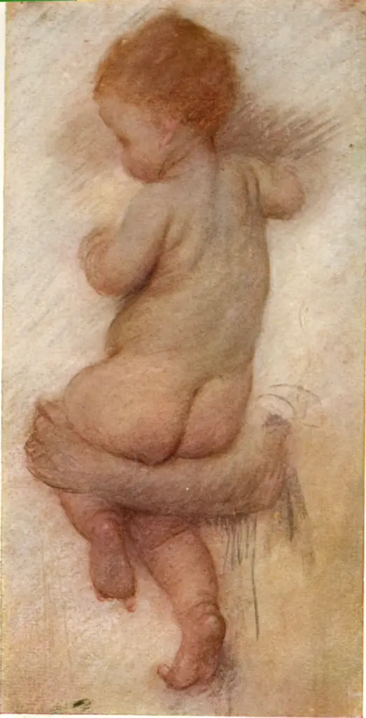 Stott, Edward , Pastello study for "A cottage Madonna"