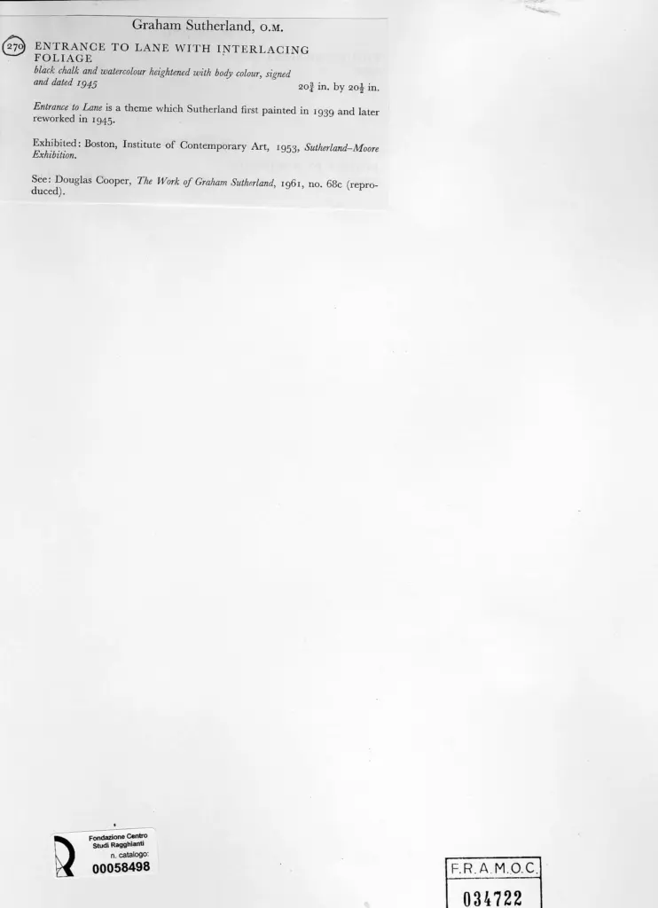 Sutherland, Graham - sec. XX , retro