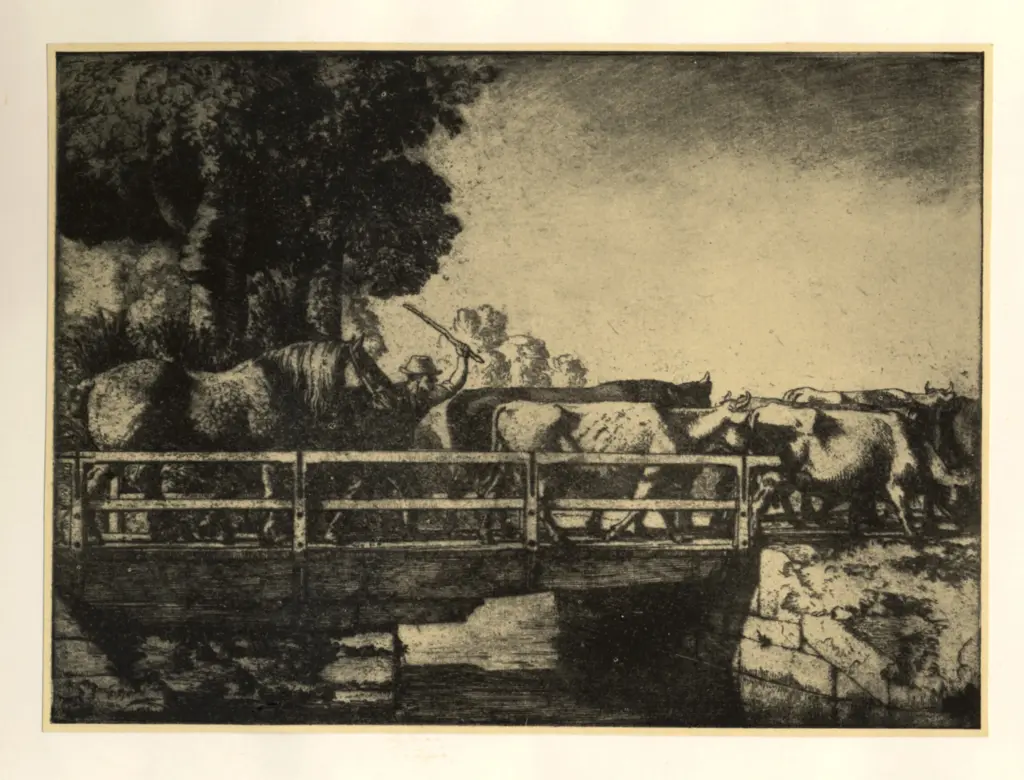 Anonimo , Tunnicliffe, Charles Frederick - sec. XX - The swing bridge , fronte