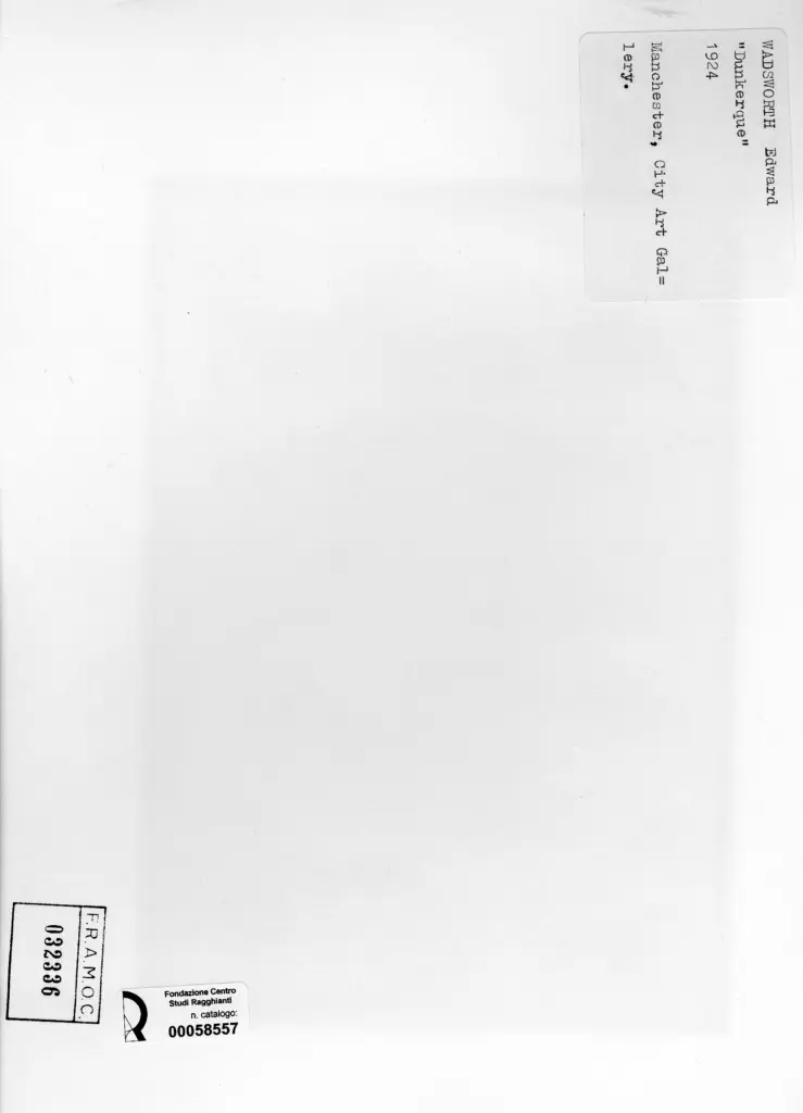 Anonimo , Wadsworth, Edward - sec. XX - Durkerque , retro