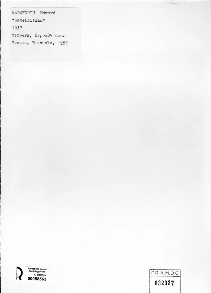 Anonimo , Wadsworth, Edward - sec. XX - Satellitium , retro