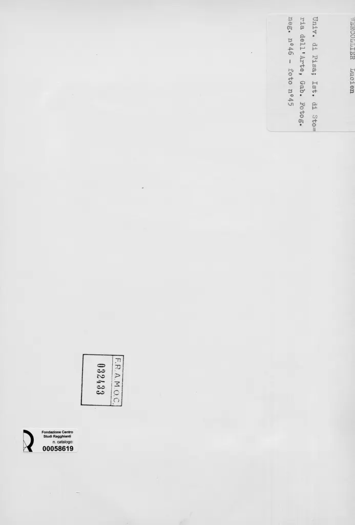 Universit&agrave; di Pisa. Dipartimento di Storia delle Arti , retro