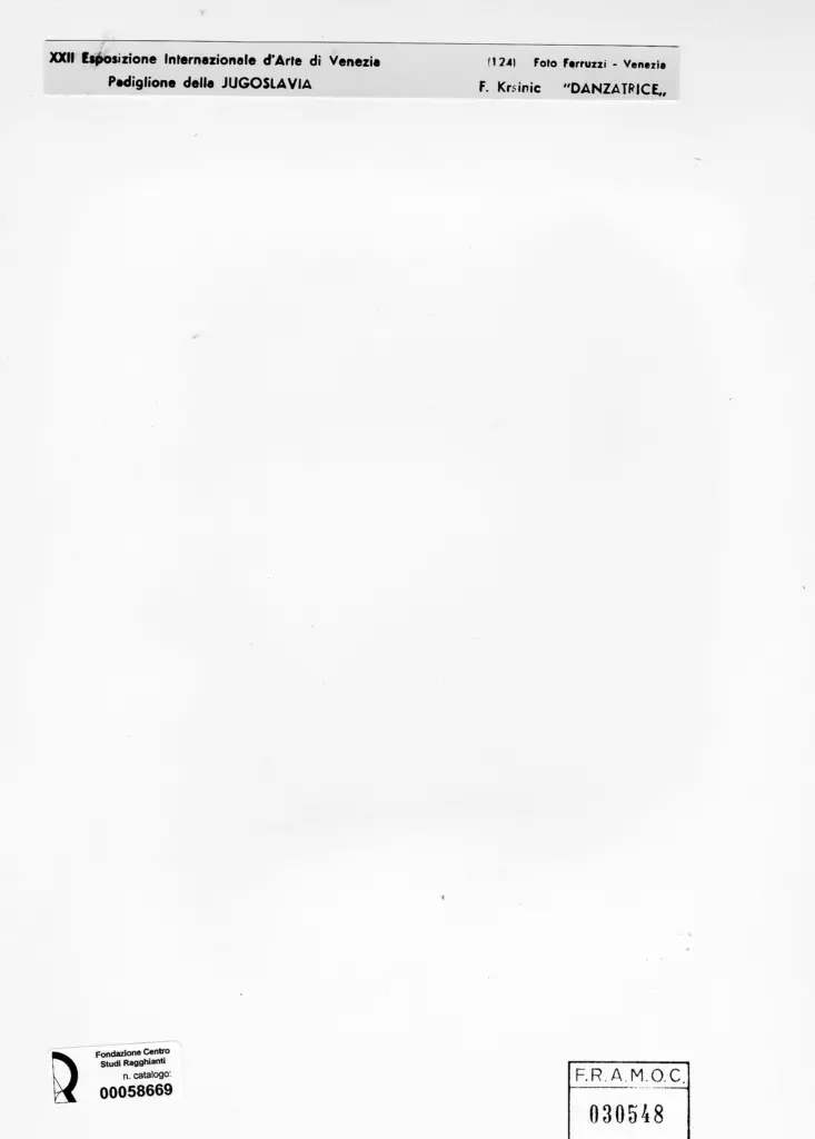 Fotografia Ferruzzi , Krsinic, Frane - sec. XX - Danzatrice , retro