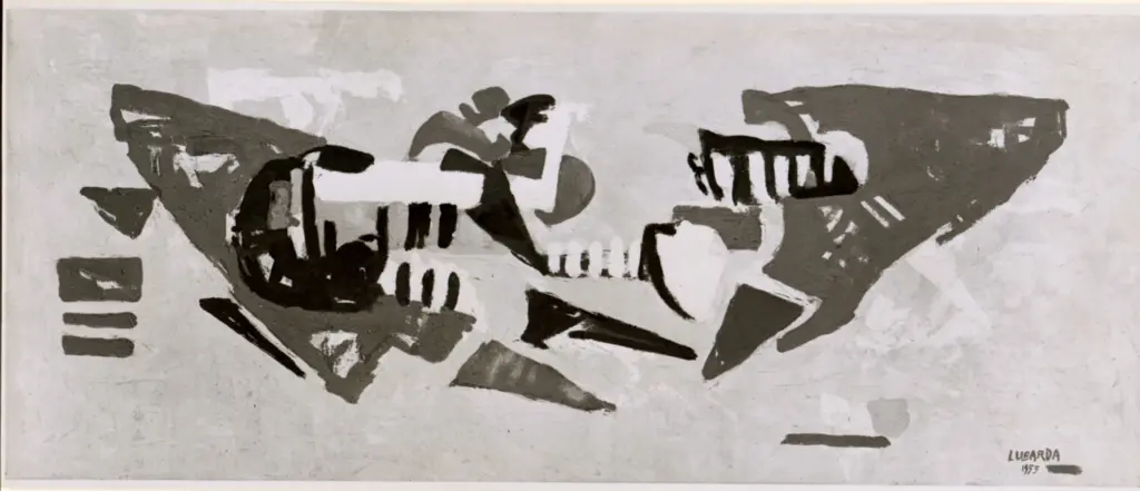 Anonimo , Lubarda, Petar - sec. XX - Cockfight , fronte