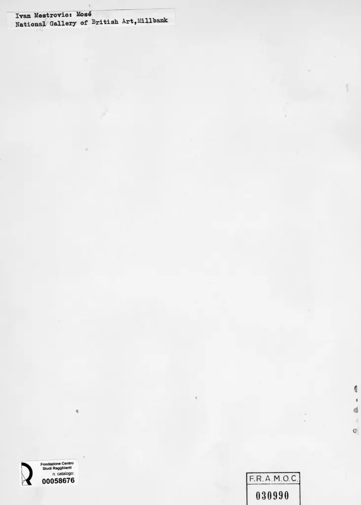 Anonimo , Mestrovic, Ivan - sec. XIX - Mos&eacute; , retro