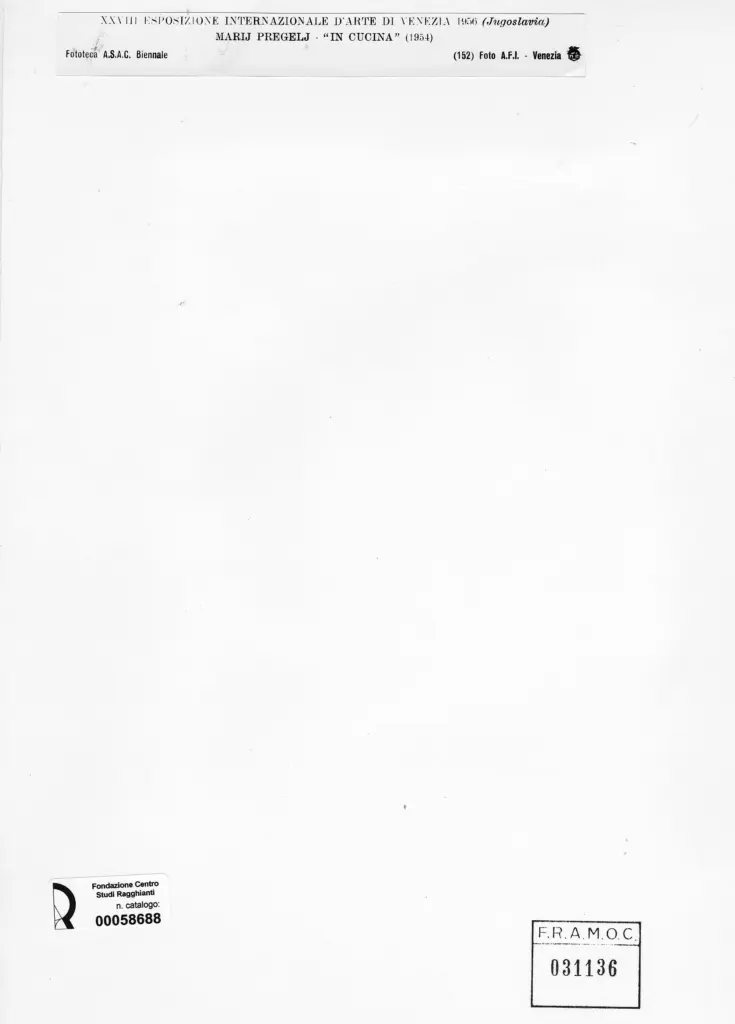 A.F.I. Agenzia Fotografica Industriale , Pregelj, Marij - sec. XX - In Cucina , retro