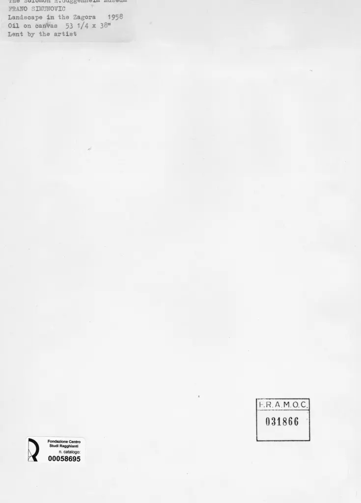 Anonimo , Simunovic, Frano - sec. XX - Landscape in the Zagora , retro