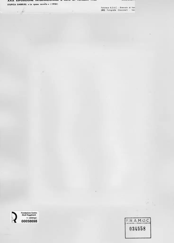 Giacomelli , Stupica, Gabrijel - sec. XX - La Sposa Novella , retro