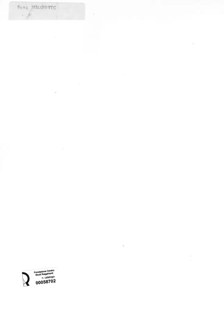 Anonimo , Sumanovic, Sava - sec. XX - Nudo di donna , retro