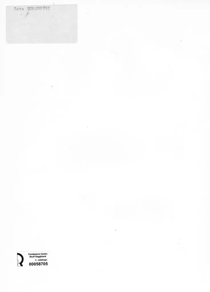 Anonimo , Sumanovic, Sava - sec. XX - Ritratto di donna , retro