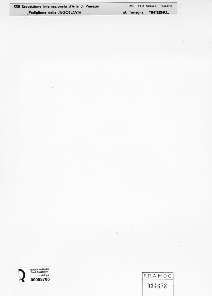 Fotografia Ferruzzi , Tartaglia, Marino - sec. XX - Interno , retro