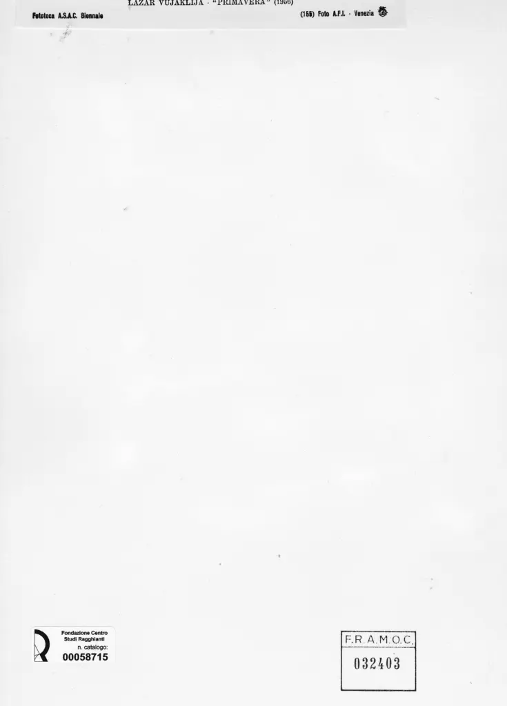 A.F.I. Agenzia Fotografica Industriale , Vujaklija, Lazar - sec. XX - Primavera , retro