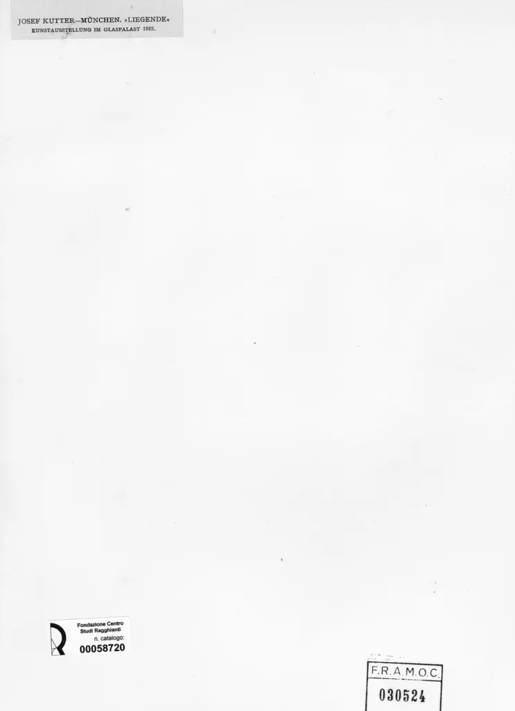 Anonimo , Kutter, Joseph - sec. XX - Giovane donna che riposa , retro