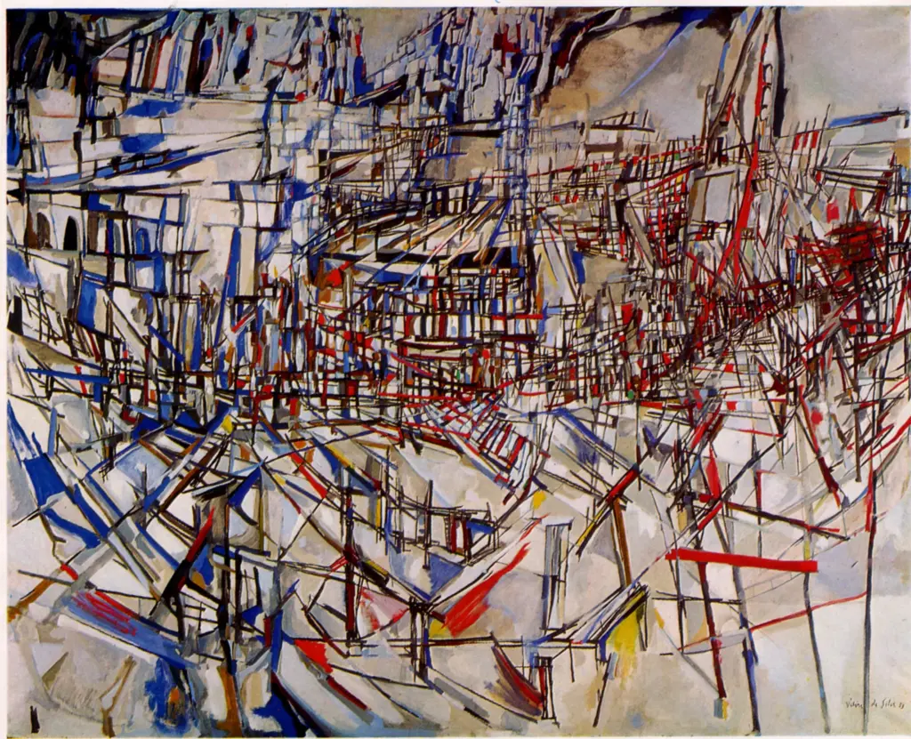 Vieira Da Silva, Maria Elena , Composition: Bataille des Rouges et des Bleus
