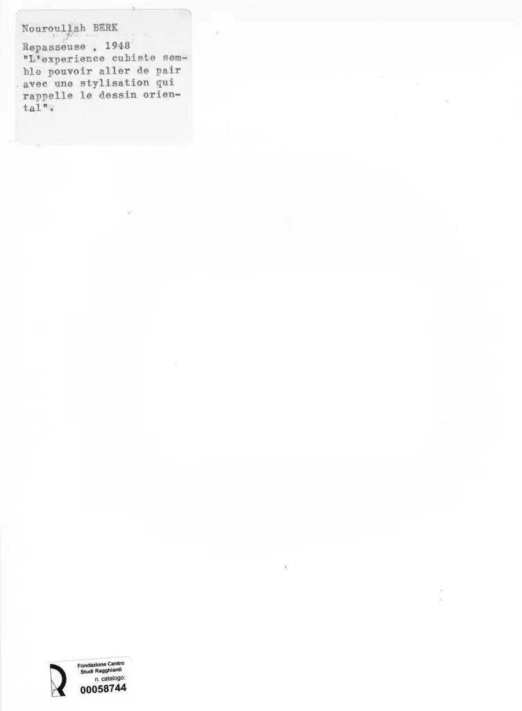 Anonimo , Nouroullahy, Lazar - sec. XX - Repasseuse , retro