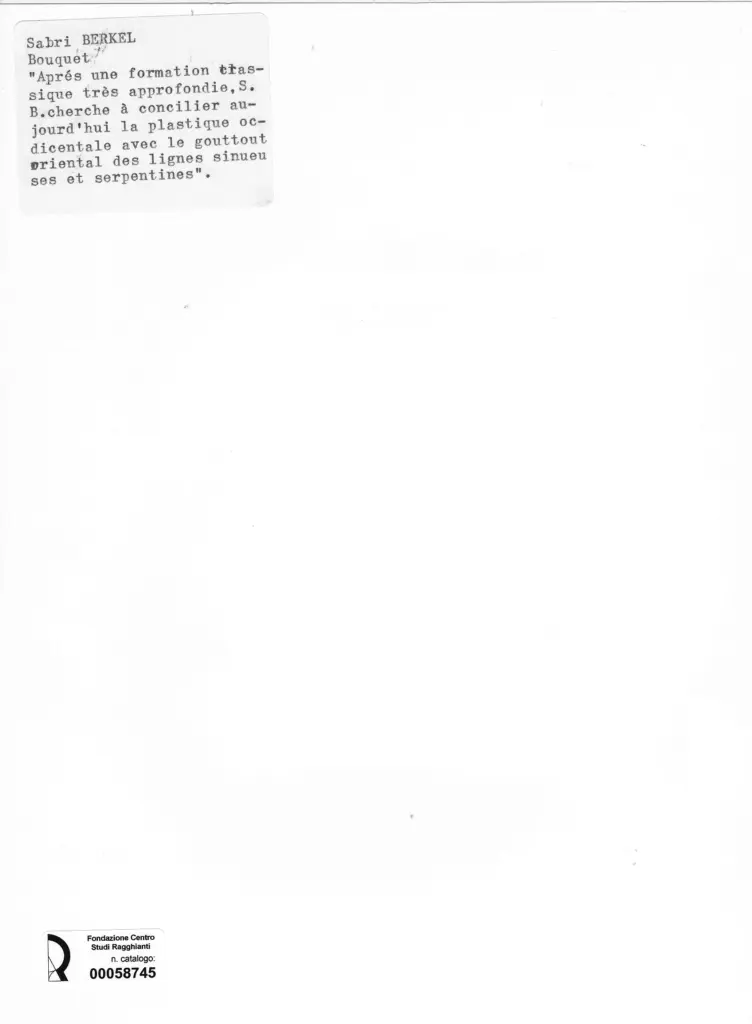 Anonimo , Berkel, Sabri - sec. XX - Bouquet , retro