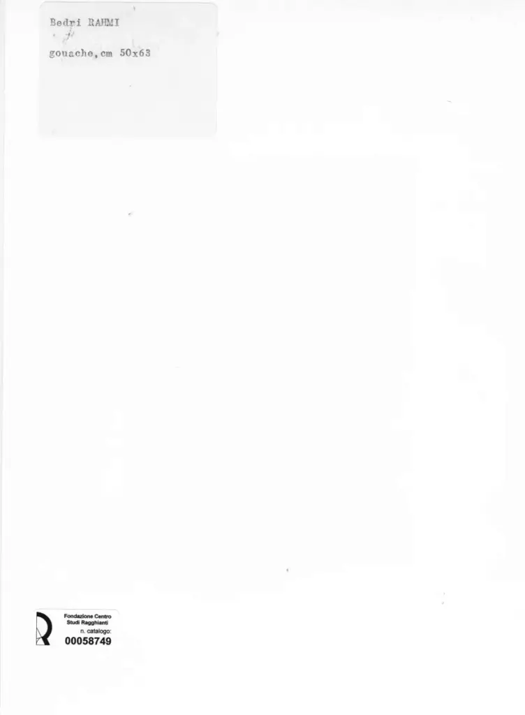 Anonimo , Rahmi, Bedri - sec. XX - Ritratto , retro