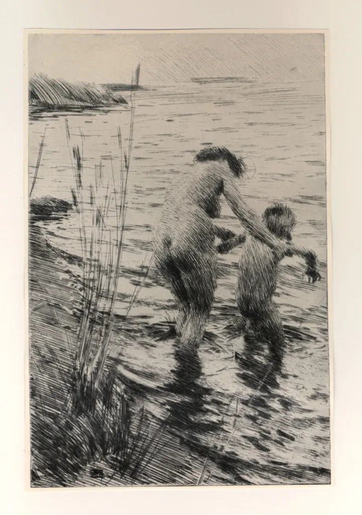 Anonimo , Zorn, Anders - sec. XIX - Das Erste Bad , fronte