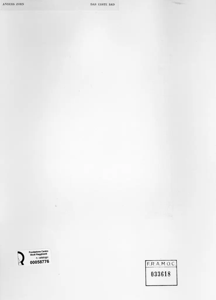 Anonimo , Zorn, Anders - sec. XIX - Das Erste Bad , retro