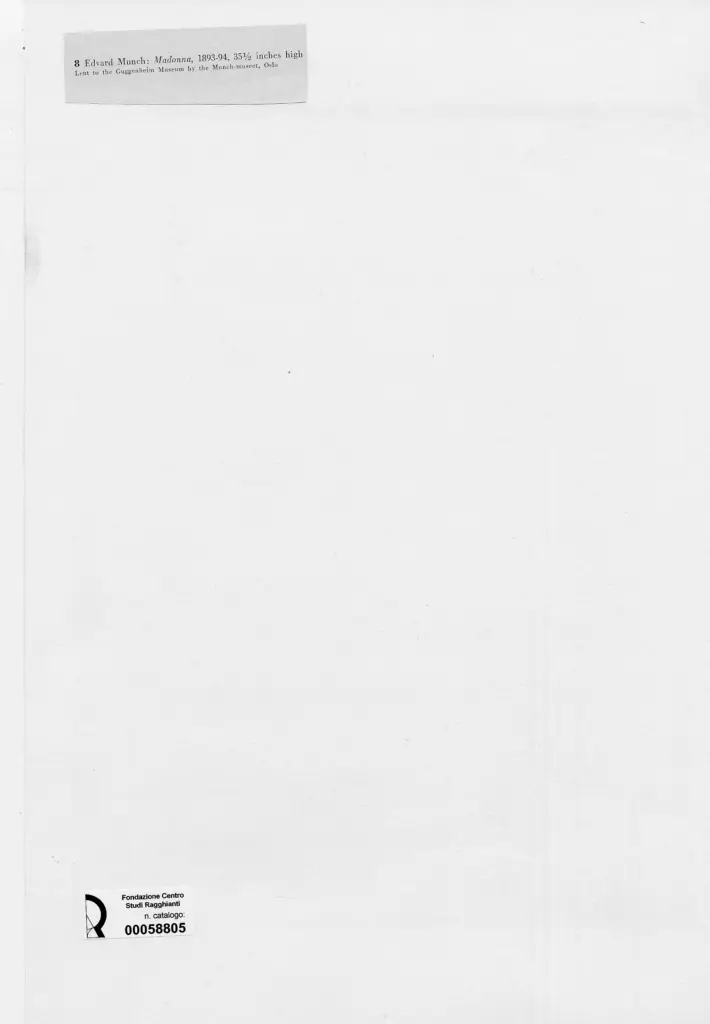 Anonimo , Munch, Edvard - sec. XIX - Madonna , retro