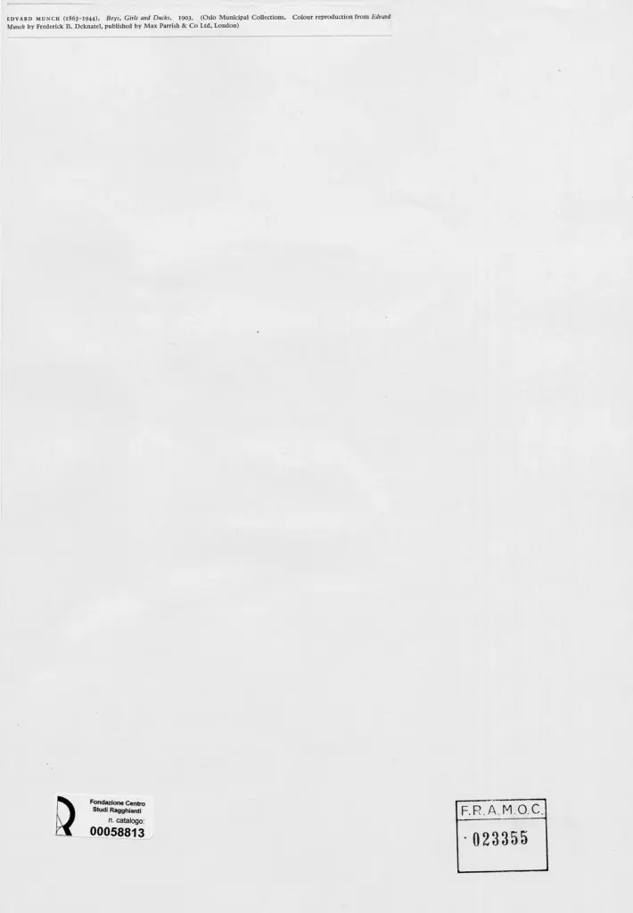 Anonimo , Munch, Edvard - sec. XX - Boys, Girls and Ducks , retro