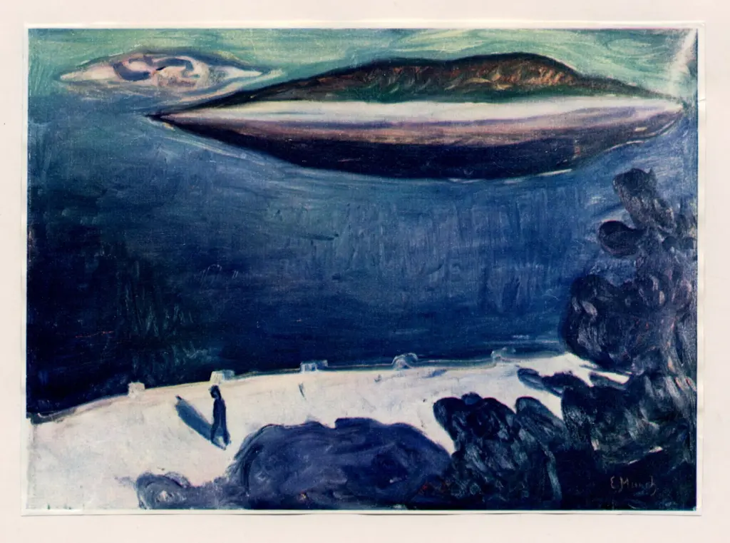 Anonimo , Munch, Edvard - sec. XX - Notte d'estate, fiordi d'Oslo , fronte