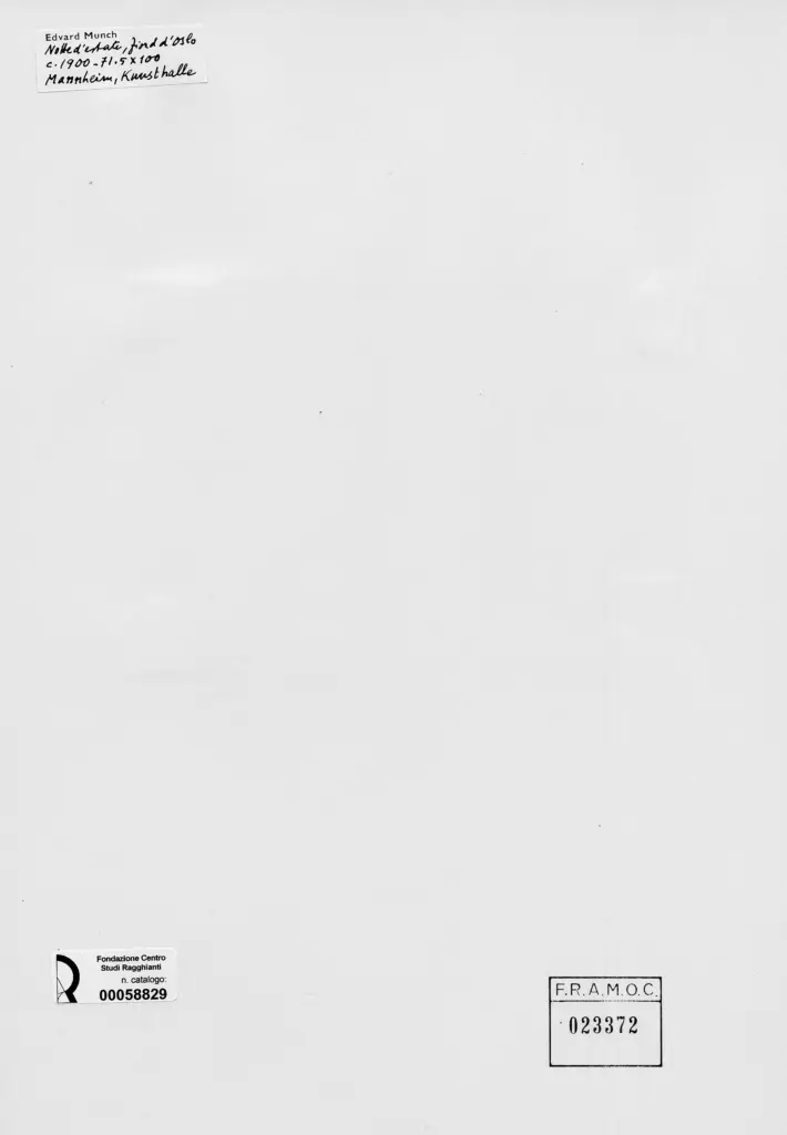 Anonimo , Munch, Edvard - sec. XX - Notte d'estate, fiordi d'Oslo , retro
