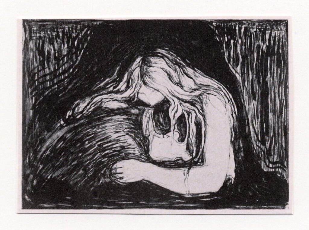 Anonimo , Munch, Edvard - sec. XIX - Vampiro , fronte