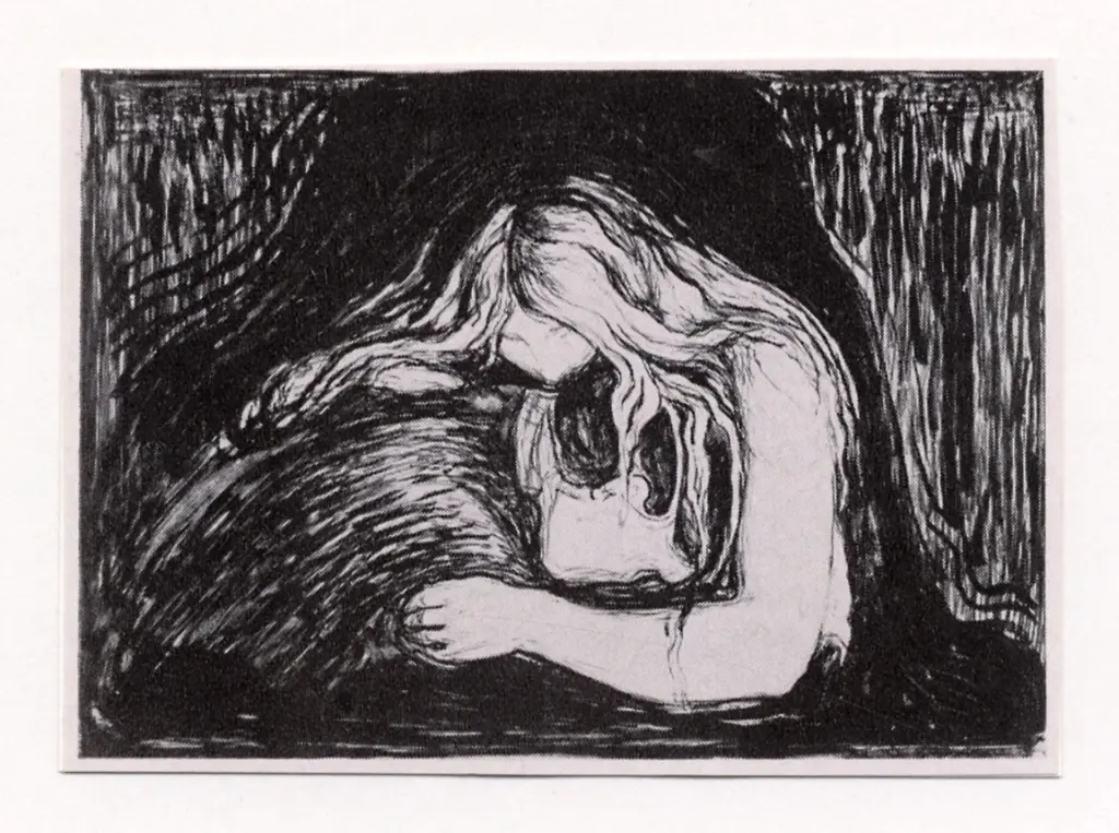 Anonimo , Munch, Edvard - sec. XIX - Vampiro , fronte