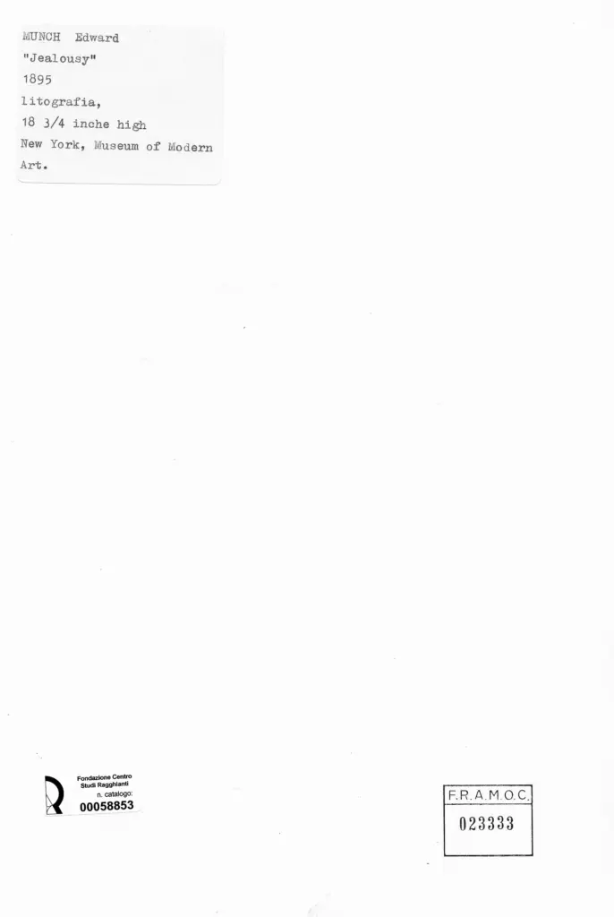 Anonimo , Munch, Edvard - sec. XIX - Jealously , retro