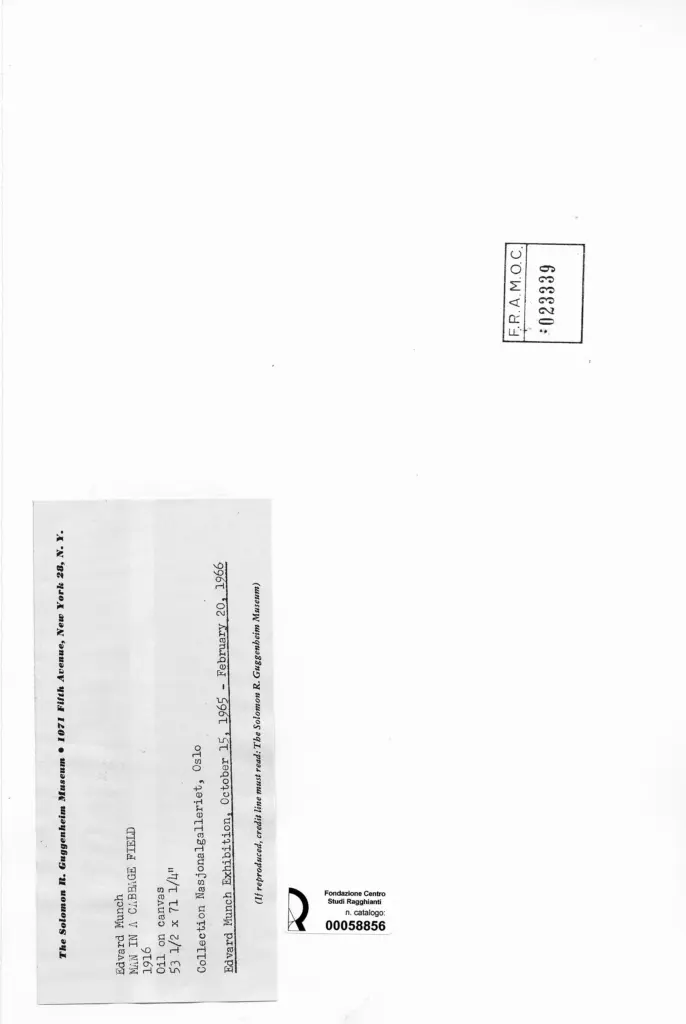 Anonimo , Munch, Edvard - sec. XX - Man in a cabbage field , retro