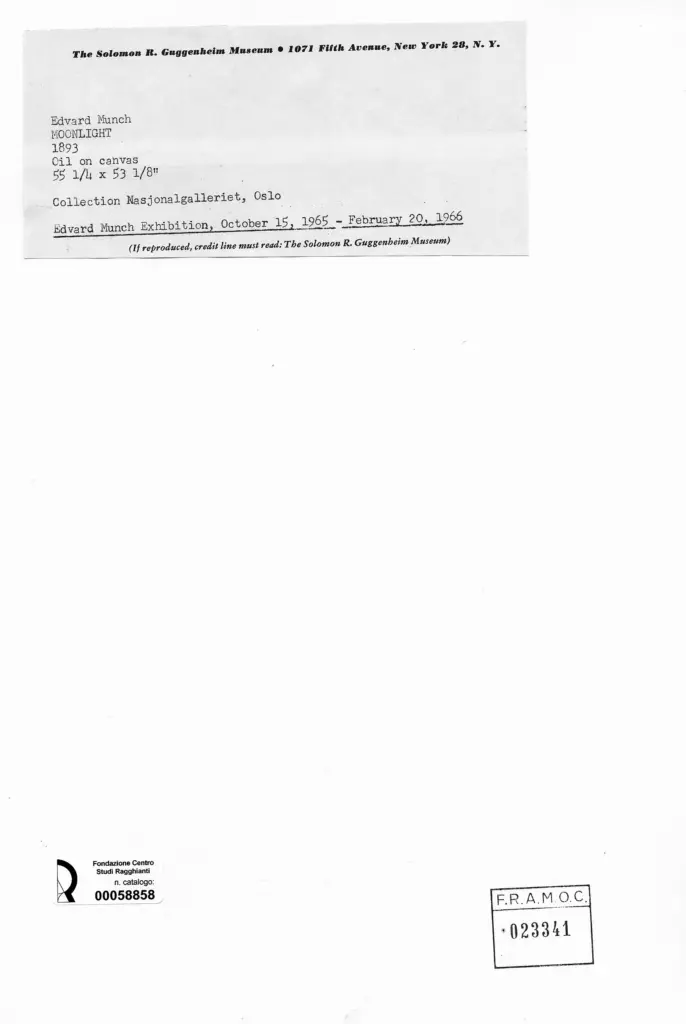 Anonimo , Munch, Edvard - sec. XIX - Moonlight , retro