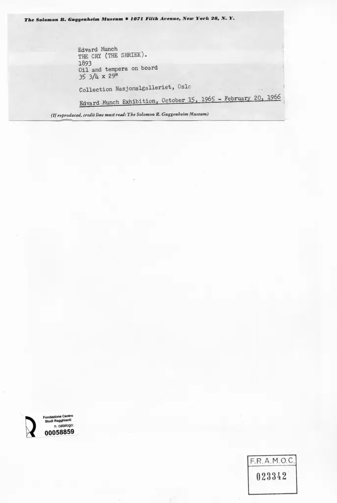 Anonimo , Munch, Edvard - sec. XIX - L'urlo , retro