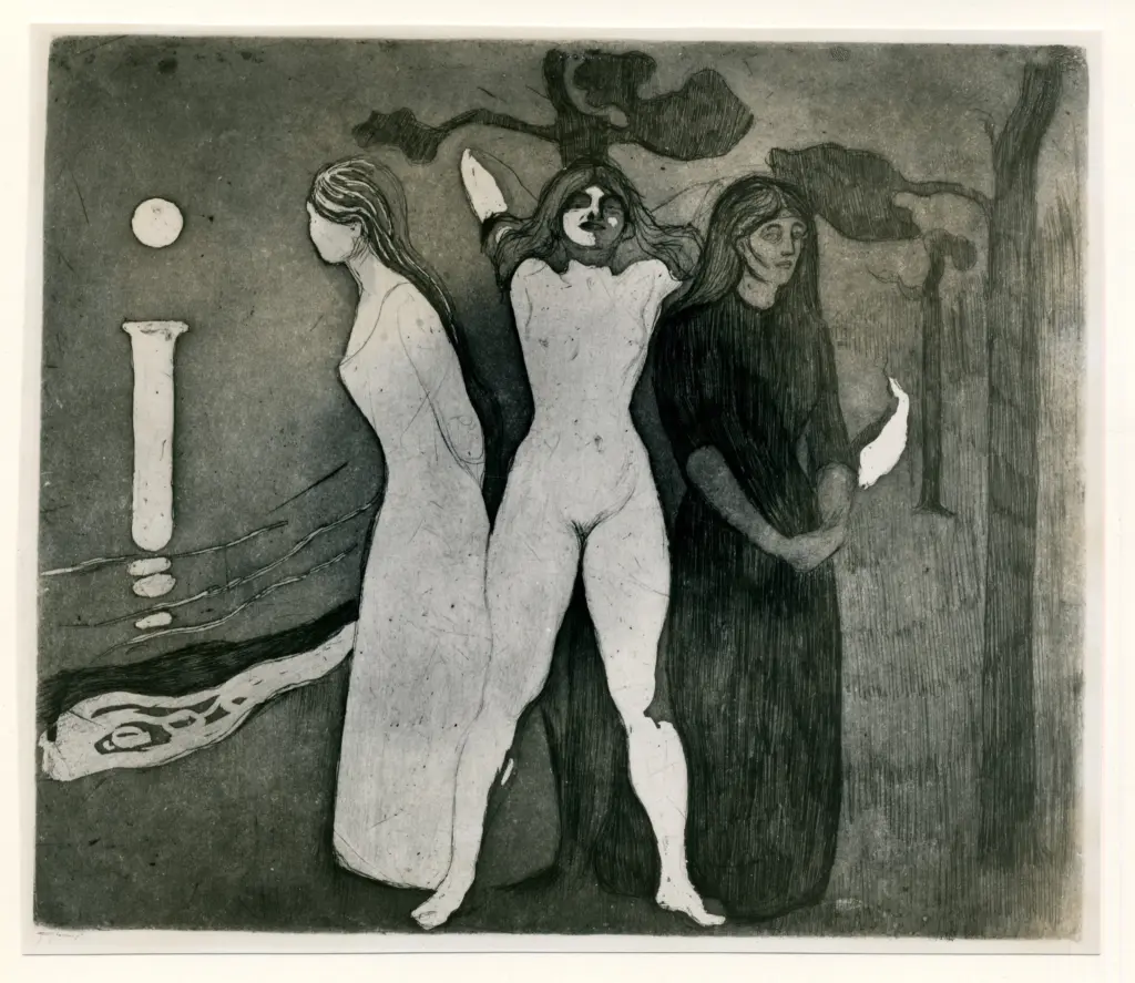 Anonimo , Munch, Edvard - sec. XIX - Three aspects of woman , fronte