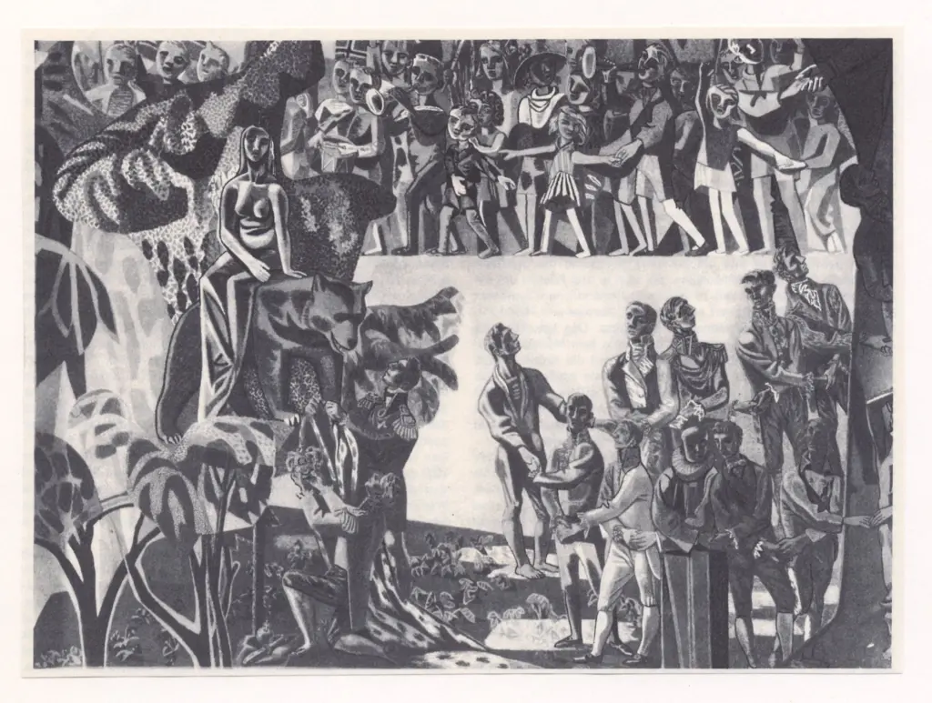 Vaering, O. , Storstein, Aage - sec. XX - Wandbild , fronte