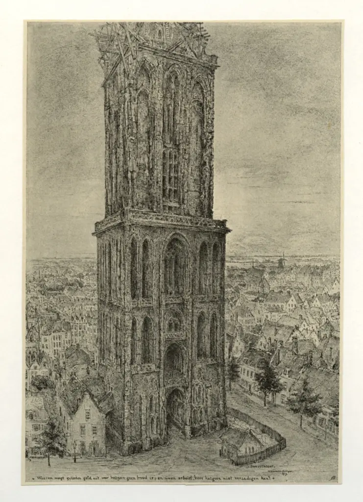 Anonimo , Baukema - Philipse, M. - sec. XX - Il duomo di Utrecht , fronte