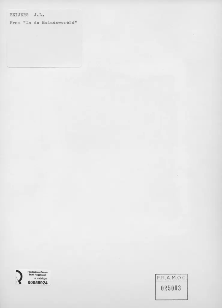 Anonimo , Beijers, J.L. - sec. XIX - From "In de Muizenwereld" , retro